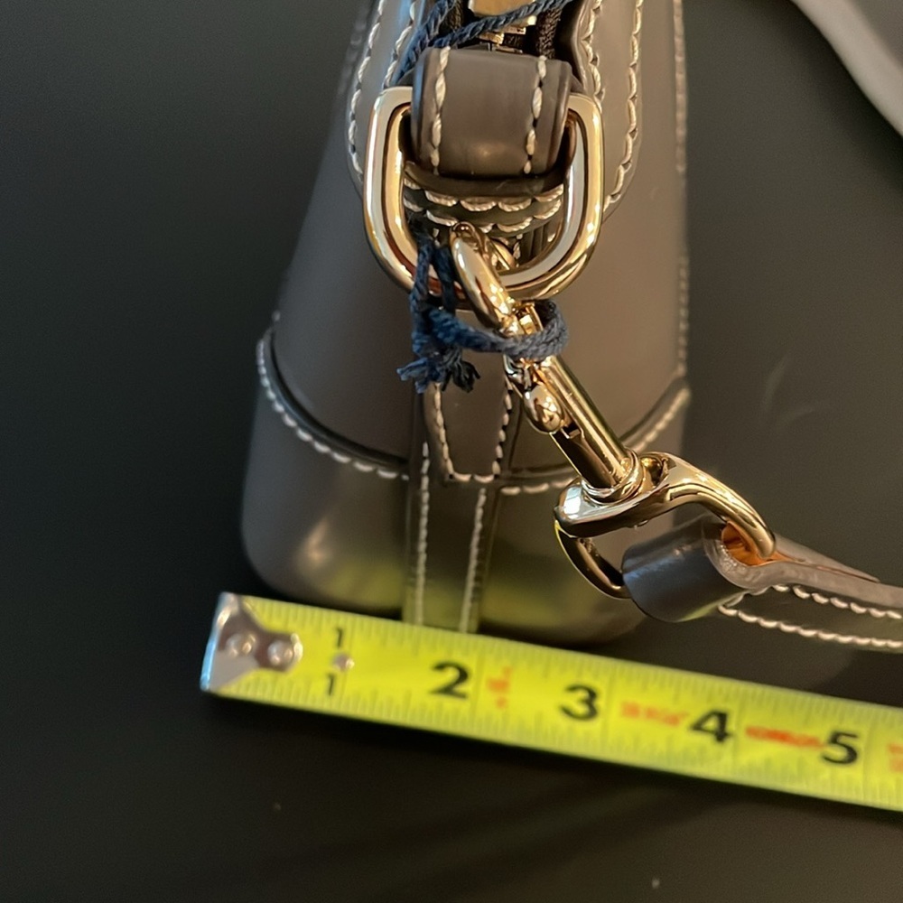 Dooney & Bourke Mini Crossbody Grey Beacon Leather Dome Shape - Picture 15 of 15